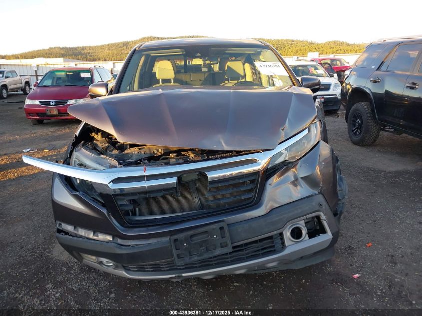 2017 Honda Ridgeline Rtl-E VIN: 5FPYK3F74HB011073 Lot: 43936381