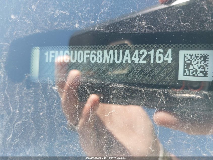 2021 Ford Escape S VIN: 1FMCU0F68MUA42164 Lot: 43936480