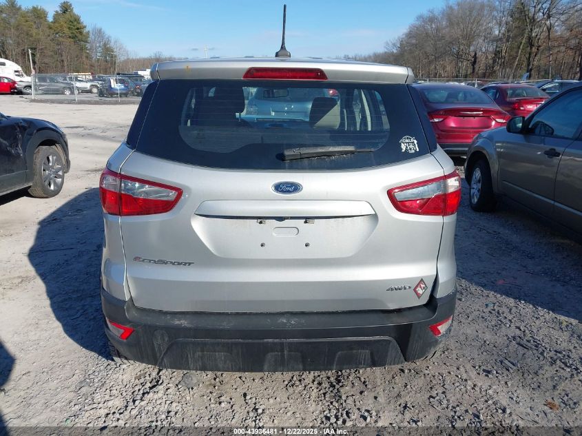 2020 Ford Ecosport S VIN: MAJ6S3FL5LC332127 Lot: 43936481