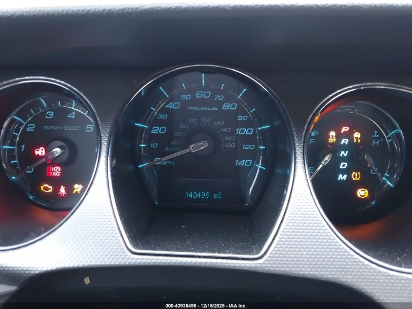 2010 Ford Taurus Sel VIN: 1FAHP2EWXAG130891 Lot: 43936496