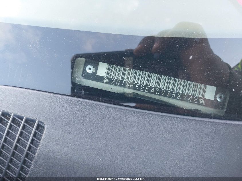 2003 Chevrolet Impala VIN: 2G1WF52E439158942 Lot: 43936513