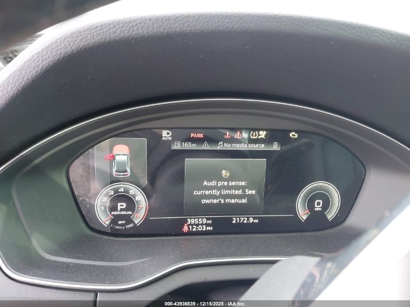 2023 Audi Q5 Premium Plus 45 Tfsi S Line Quattro VIN: WA1EAAFY4P2172210 Lot: 43936539