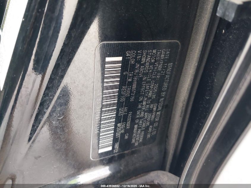 2021 Nissan Rogue Sport Sv Fwd Xtronic Cvt VIN: JN1BJ1BV8MW573156 Lot: 43936552