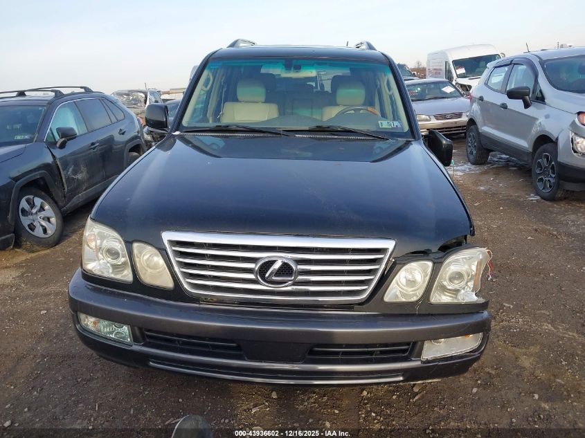 2007 Lexus Lx 470 VIN: JTJHT00W774025640 Lot: 43936602