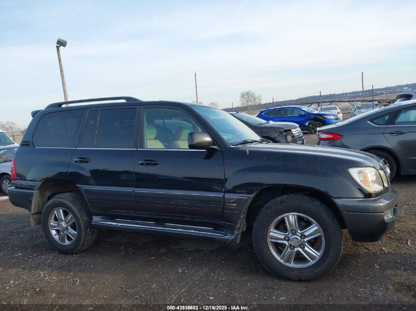 2007 Lexus Lx 470 VIN: JTJHT00W774025640 Lot: 43936602