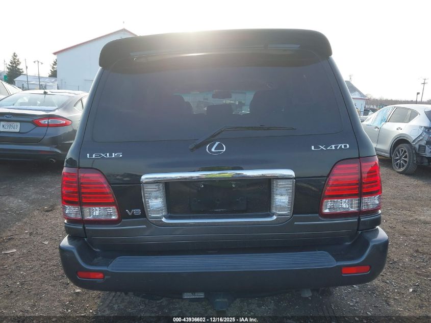 2007 Lexus Lx 470 VIN: JTJHT00W774025640 Lot: 43936602