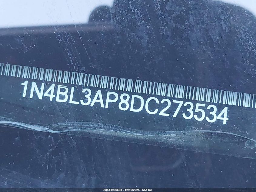 2013 Nissan Altima 3.5 Sl VIN: 1N4BL3AP8DC273534 Lot: 43936663