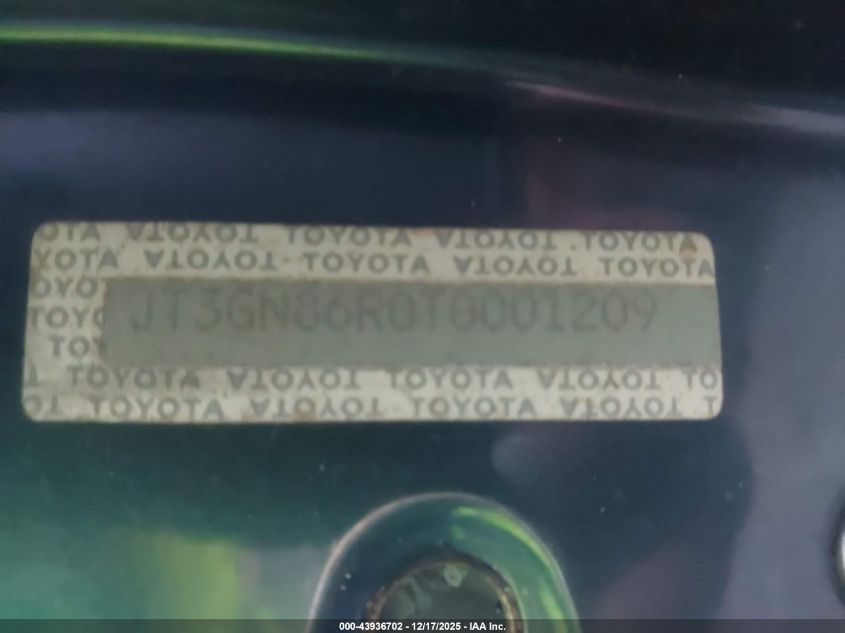 1996 Toyota 4Runner Sr5 VIN: JT3GN86R0T0001209 Lot: 43936702