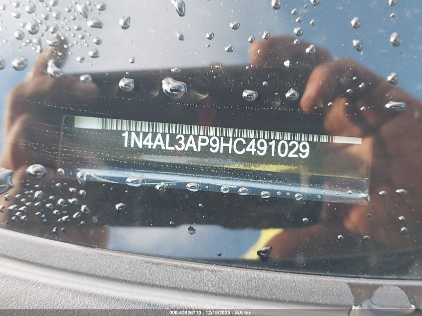 2017 Nissan Altima 2.5 Sr VIN: 1N4AL3AP9HC491029 Lot: 43936710