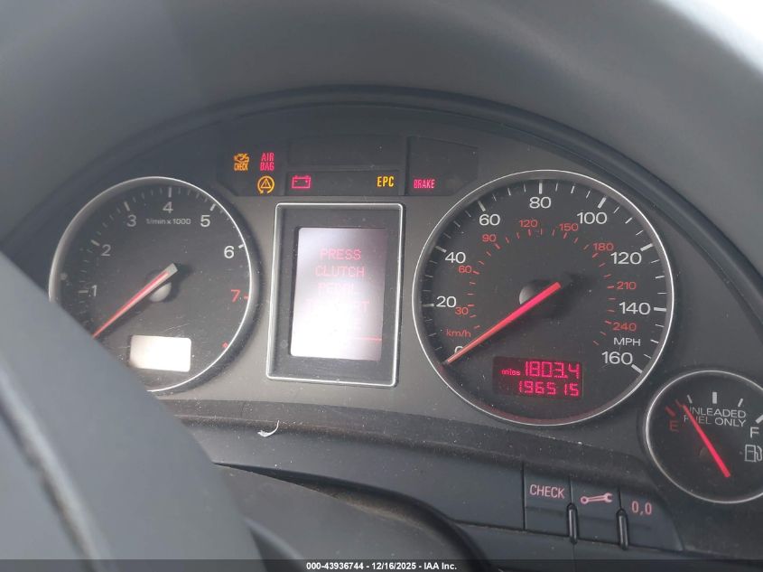 2004 Audi A4 1.8T VIN: WAULC68E24A123092 Lot: 43936744