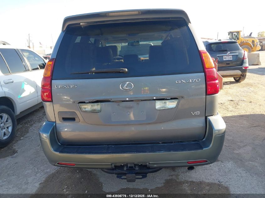 2003 Lexus Gx 470 VIN: JTJBT20X930020726 Lot: 43936776