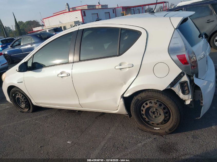 2012 Toyota Prius C One VIN: JTDKDTB34C1015377 Lot: 43936789