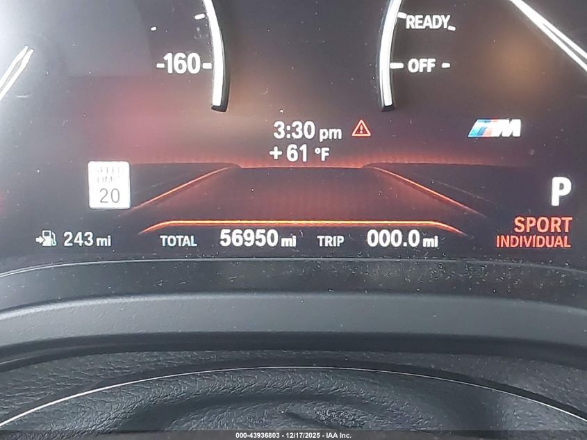 2021 BMW X3 Sdrive30I VIN: 5UXTY3C03M9G63309 Lot: 43936803