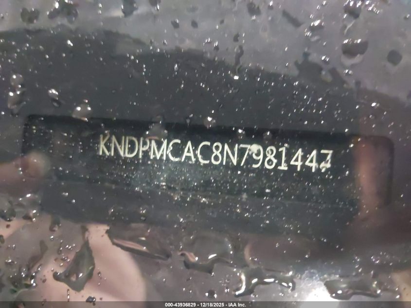 2022 Kia Sportage Lx VIN: KNDPMCAC8N7981447 Lot: 43936829