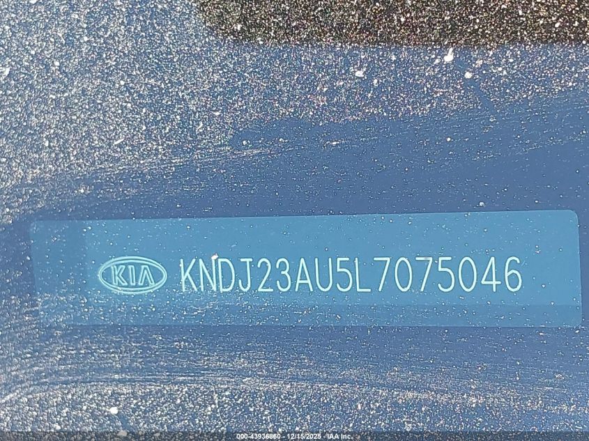2020 Kia Soul Lx VIN: KNDJ23AU5L7075046 Lot: 43936860