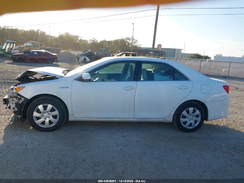 2013 Toyota Camry Hybrid Le VIN: 4T1BD1FKXDU074578 Lot: 43936901