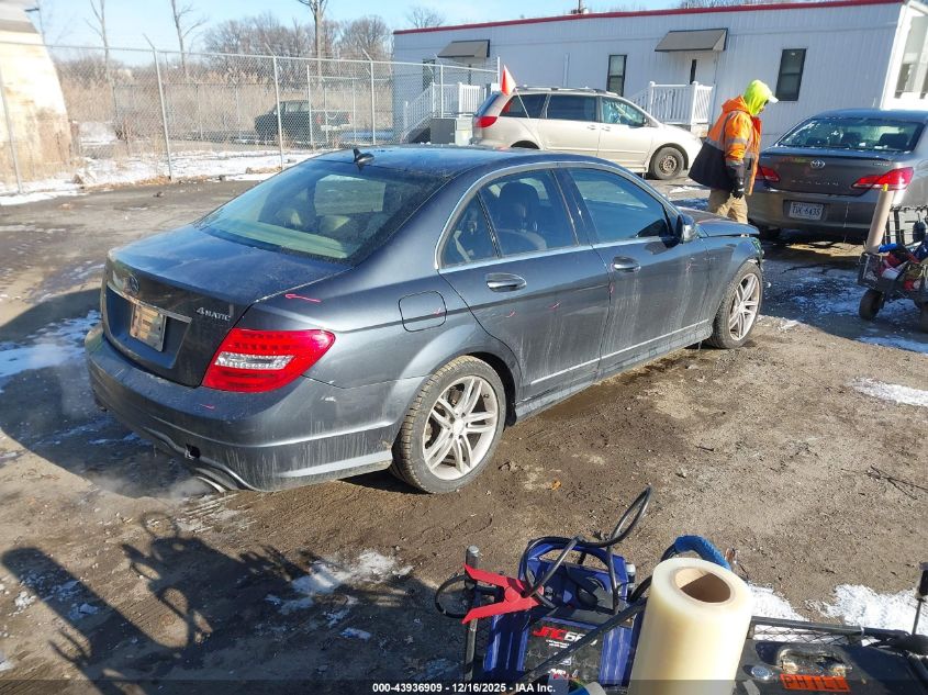 2014 Mercedes-Benz C 300 Sport 4Matic VIN: WDDGF8AB8EG185592 Lot: 43936909