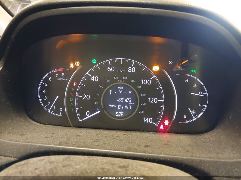 2012 Honda Cr-V Ex-L VIN: 2HKRM4H75CH601710 Lot: 43937028