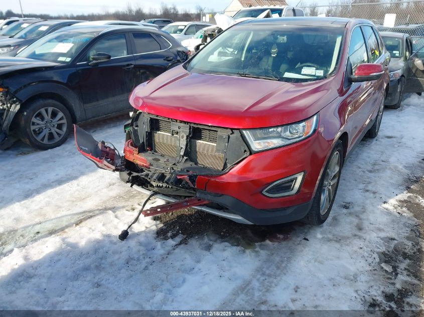 2015 Ford Edge Titanium VIN: 2FMTK4K83FBB29385 Lot: 43937031
