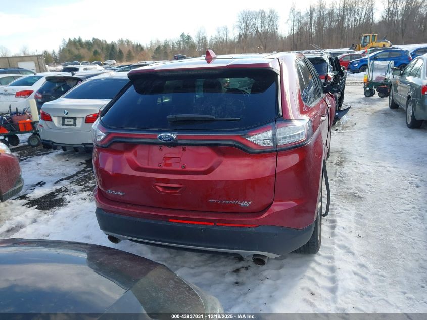 2015 Ford Edge Titanium VIN: 2FMTK4K83FBB29385 Lot: 43937031