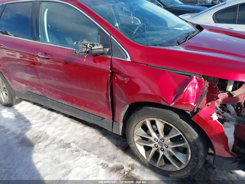 2015 Ford Edge Titanium VIN: 2FMTK4K83FBB29385 Lot: 43937031
