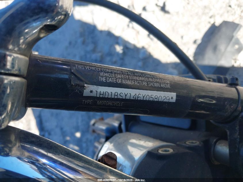 2006 Harley-Davidson Fxstd VIN: 1HD1BSY146Y058029 Lot: 43937037