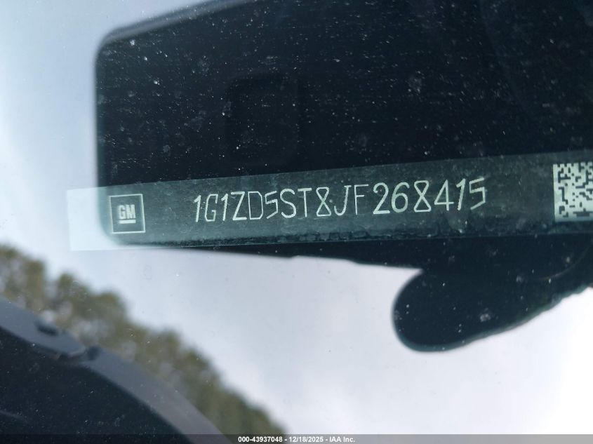 2018 Chevrolet Malibu Lt VIN: 1G1ZD5ST8JF268415 Lot: 43937048