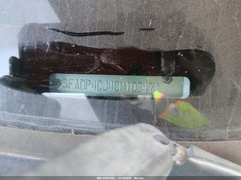 2012 Ford Fiesta Sel VIN: 3FADP4CJ4CM103471 Lot: 43937082