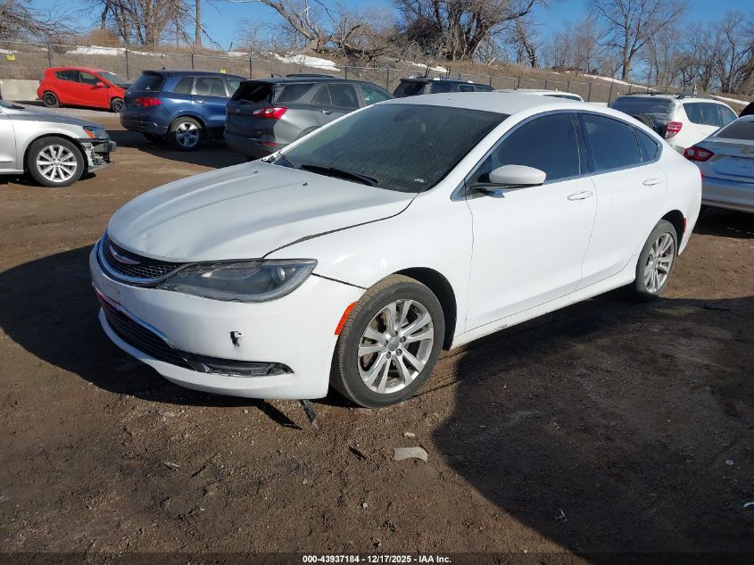 2015 Chrysler 200 Limited VIN: 1C3CCCABXFN562204 Lot: 43937184