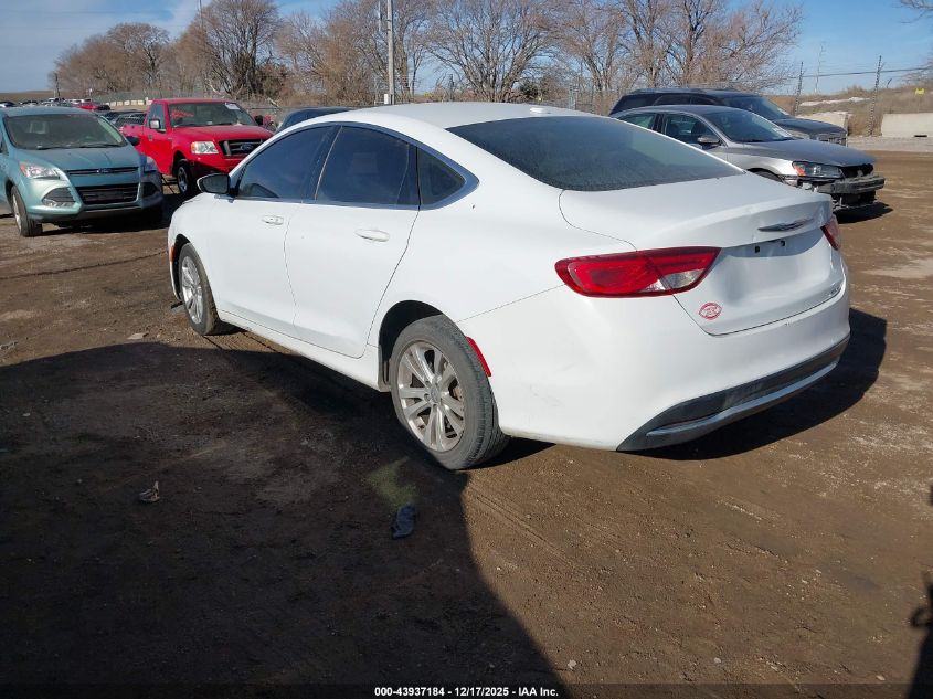 2015 Chrysler 200 Limited VIN: 1C3CCCABXFN562204 Lot: 43937184