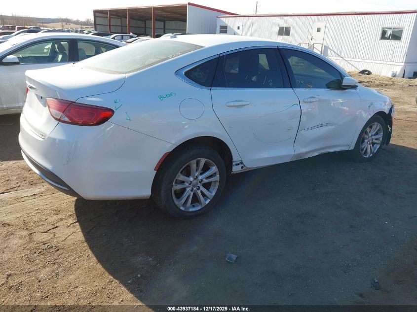 2015 Chrysler 200 Limited VIN: 1C3CCCABXFN562204 Lot: 43937184