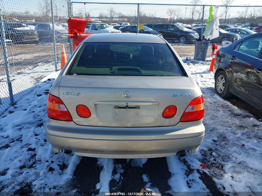 1999 Lexus Gs 400 VIN: JT8BH68X8X0018941 Lot: 43937192