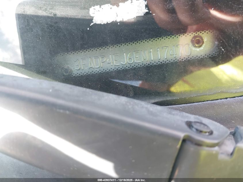 2014 Ford Fiesta Se VIN: 3FADP4EJ6EM117470 Lot: 43937411