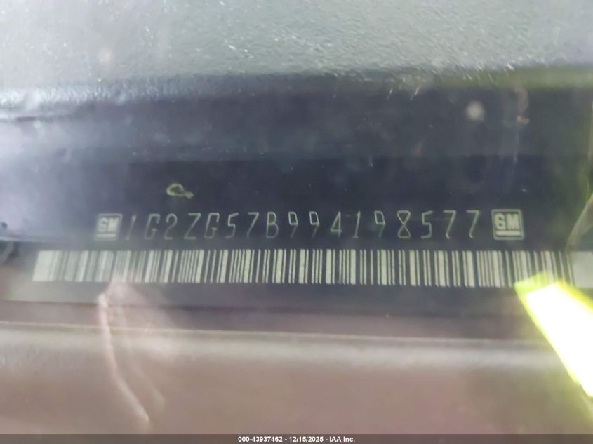 2009 Pontiac G6 VIN: 1G2ZG57B994198577 Lot: 43937462