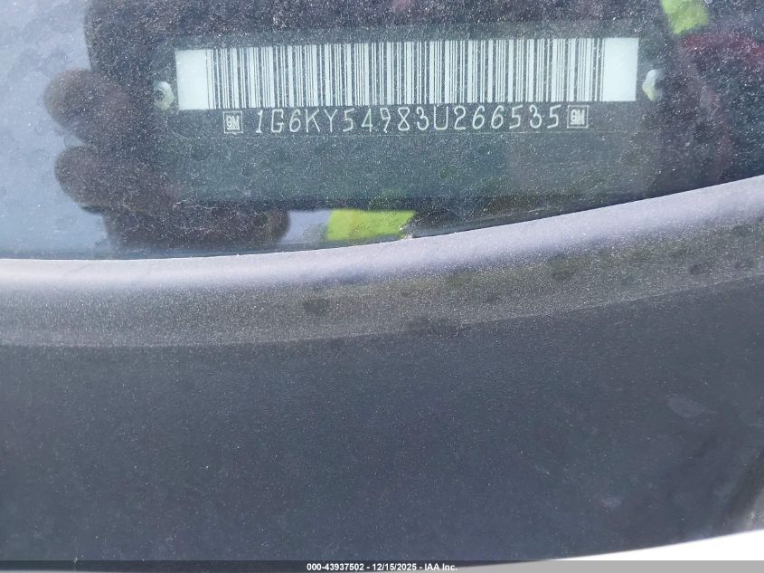 2003 Cadillac Seville Sts VIN: 1G6KY54983U266535 Lot: 43937502