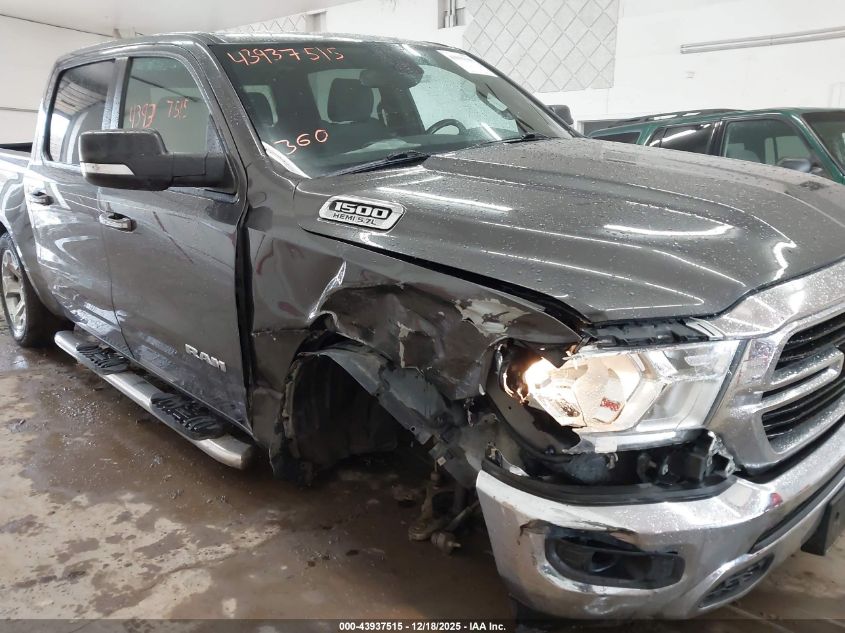 2019 Ram 1500 Big Horn/Lone Star 4X4 5'7 Box VIN: 1C6SRFFT9KN732496 Lot: 43937515