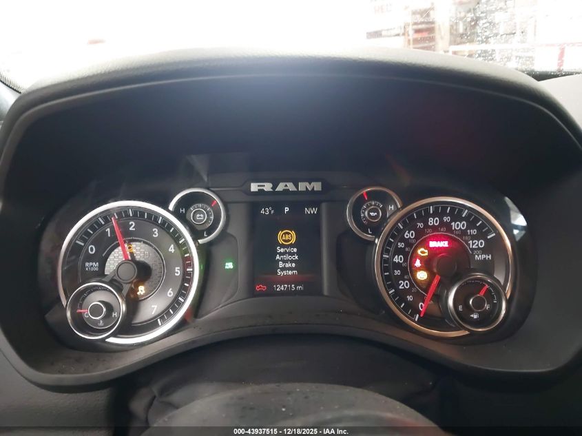 2019 Ram 1500 Big Horn/Lone Star 4X4 5'7 Box VIN: 1C6SRFFT9KN732496 Lot: 43937515