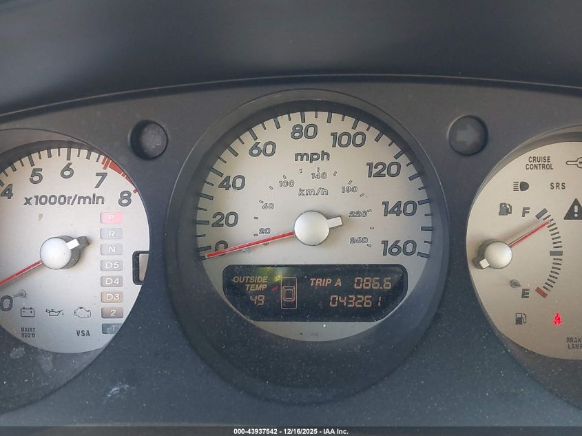 2003 Acura Tl 3.2 Type S VIN: 19UUA56993A073899 Lot: 43937542