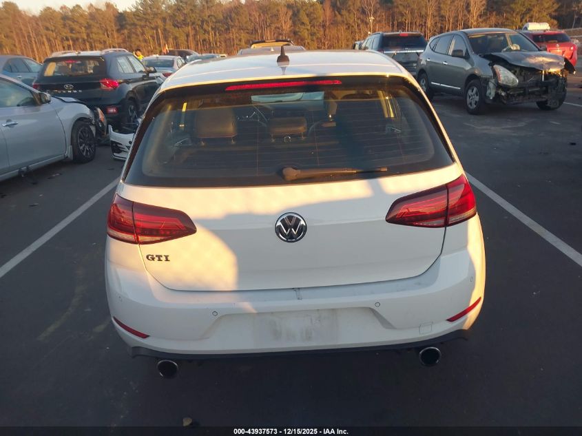 2018 Volkswagen Golf Gti 2.0T Autobahn/2.0T S/2.0T Se VIN: 3VW447AU0JM265500 Lot: 43937573
