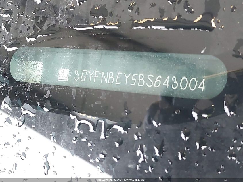 2011 Cadillac Srx Performance Collection VIN: 3GYFNBEY5BS643004 Lot: 43937635