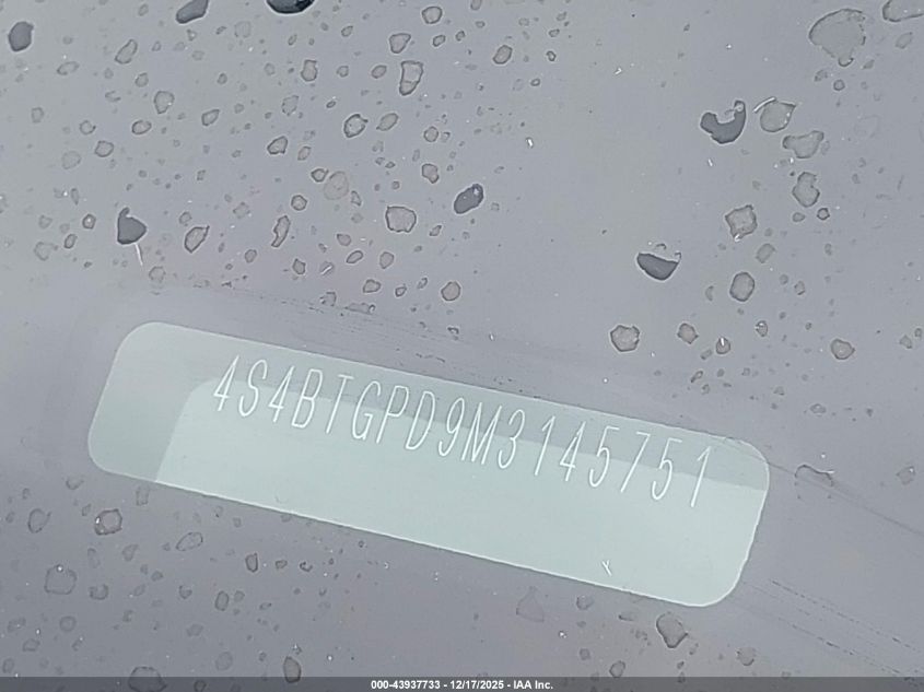 2021 Subaru Outback Touring Xt VIN: 4S4BTGPD9M3145751 Lot: 43937733