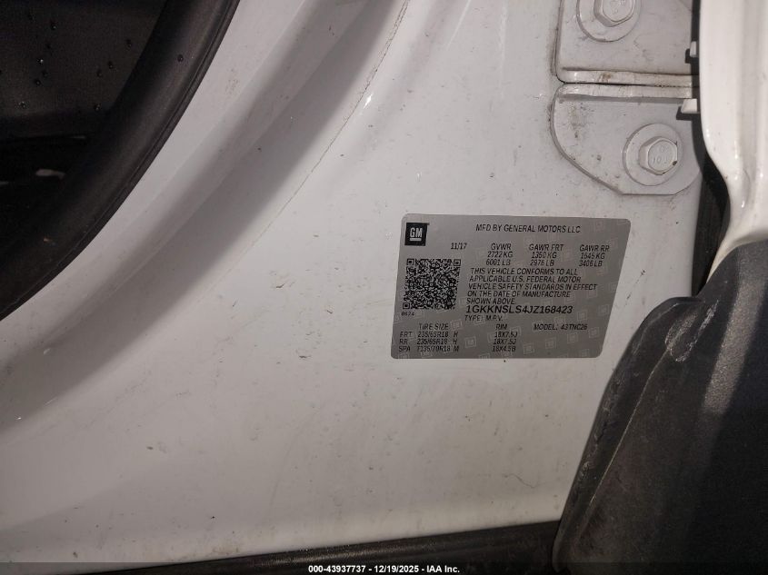2018 GMC Acadia Sle-2 VIN: 1GKKNSLS4J2168423 Lot: 43937737