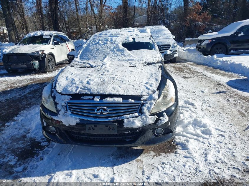 2012 Infiniti G37X VIN: JN1CV6AR4CM975843 Lot: 43937749