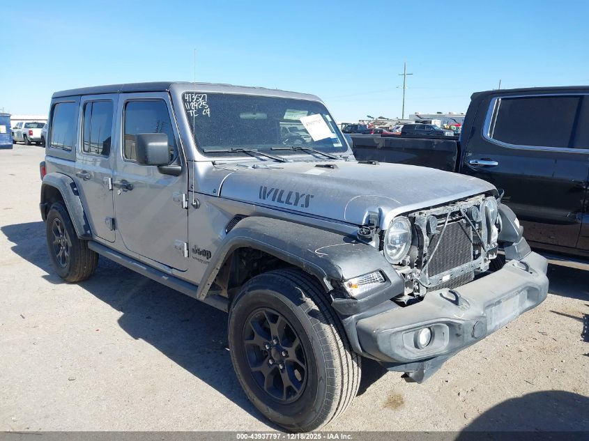 2020 Jeep Wrangler Unlimited Willys 4X4 VIN: 1C4HJXDN3LW169980 Lot: 43937797