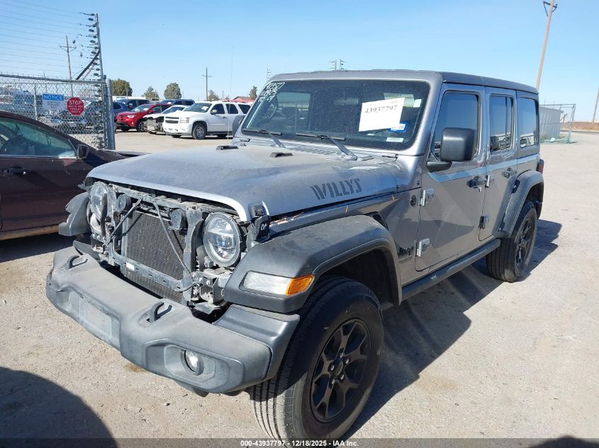 2020 Jeep Wrangler Unlimited Willys 4X4 VIN: 1C4HJXDN3LW169980 Lot: 43937797