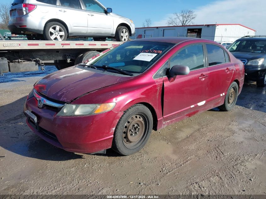 2008 Honda Civic Lx VIN: 1HGFA16598L102330 Lot: 43937898