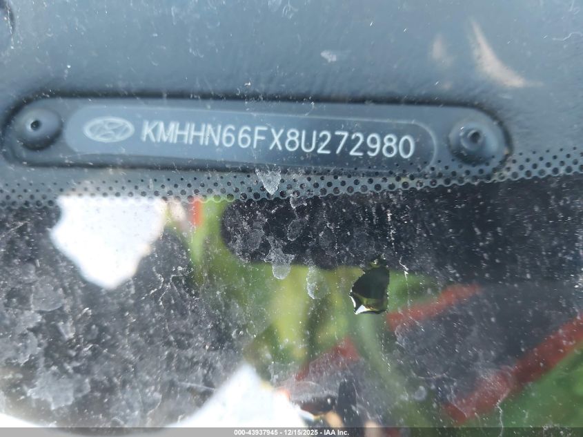 2008 Hyundai Tiburon Gt/Gt Limited/Se VIN: KMHHN66FX8U272980 Lot: 43937945