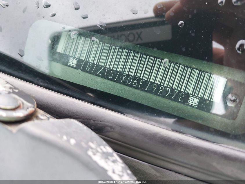 2006 Chevrolet Malibu Lt VIN: 1G1ZT51806F192972 Lot: 43938047