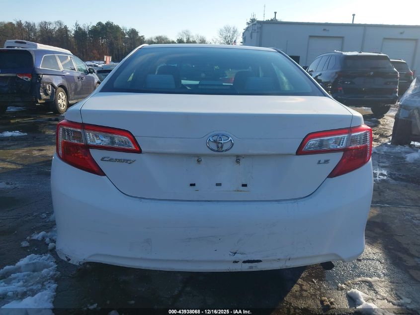 2012 Toyota Camry Le VIN: 4T1BF1FK5CU574950 Lot: 43938068