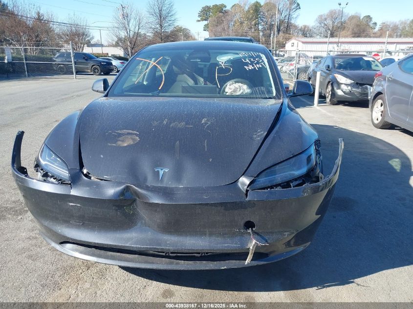2025 Tesla Model 3 Long Range Rear-Wheel Drive/Standard Rear-Wheel Drive VIN: 5YJ3E1EA1SF934355 Lot: 43938167